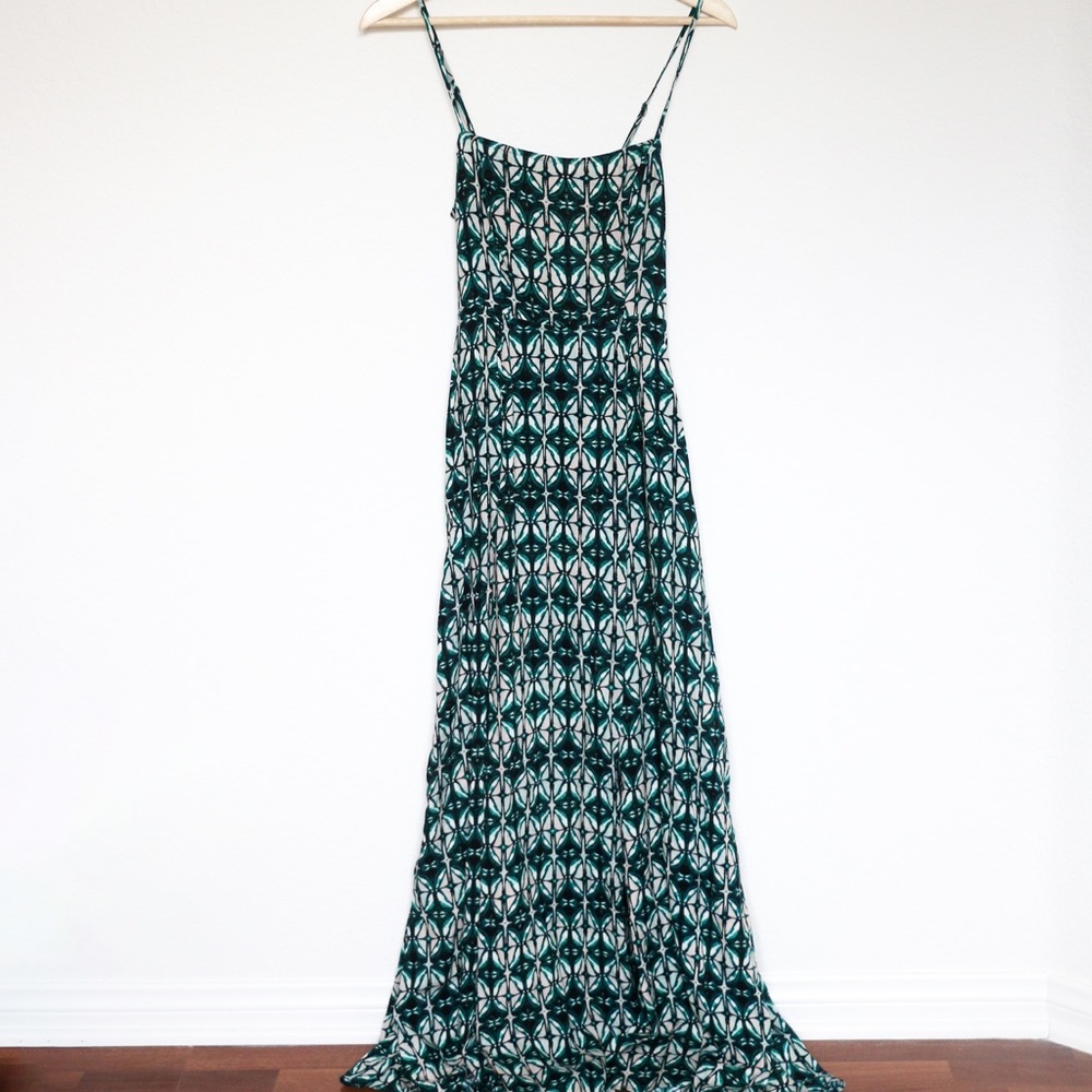 Free People dark green maxi dress XS
